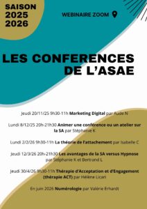 conférences ASAE 2025-26